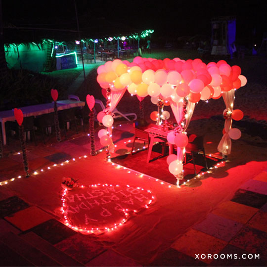 luxury candle light dinner package goa
